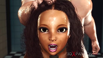 Máquina De Follar. Ebony Caliente Atada Y Chef Loco Gordo