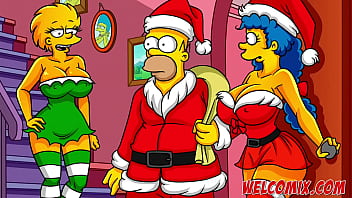 Regalo De Navidad: ¡ofreciendo A Su Esposa Como Regalo A Los Mendigos! Los Simptoons, Hentai De Los Simpson