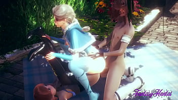 Elsa Y Anna: Trío Erótico Y Juegos De Dedos – Hentai Congelado