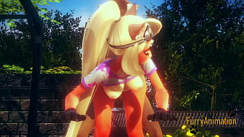 Coco Bandicoot En El Jardín: Placer Explícito Animado